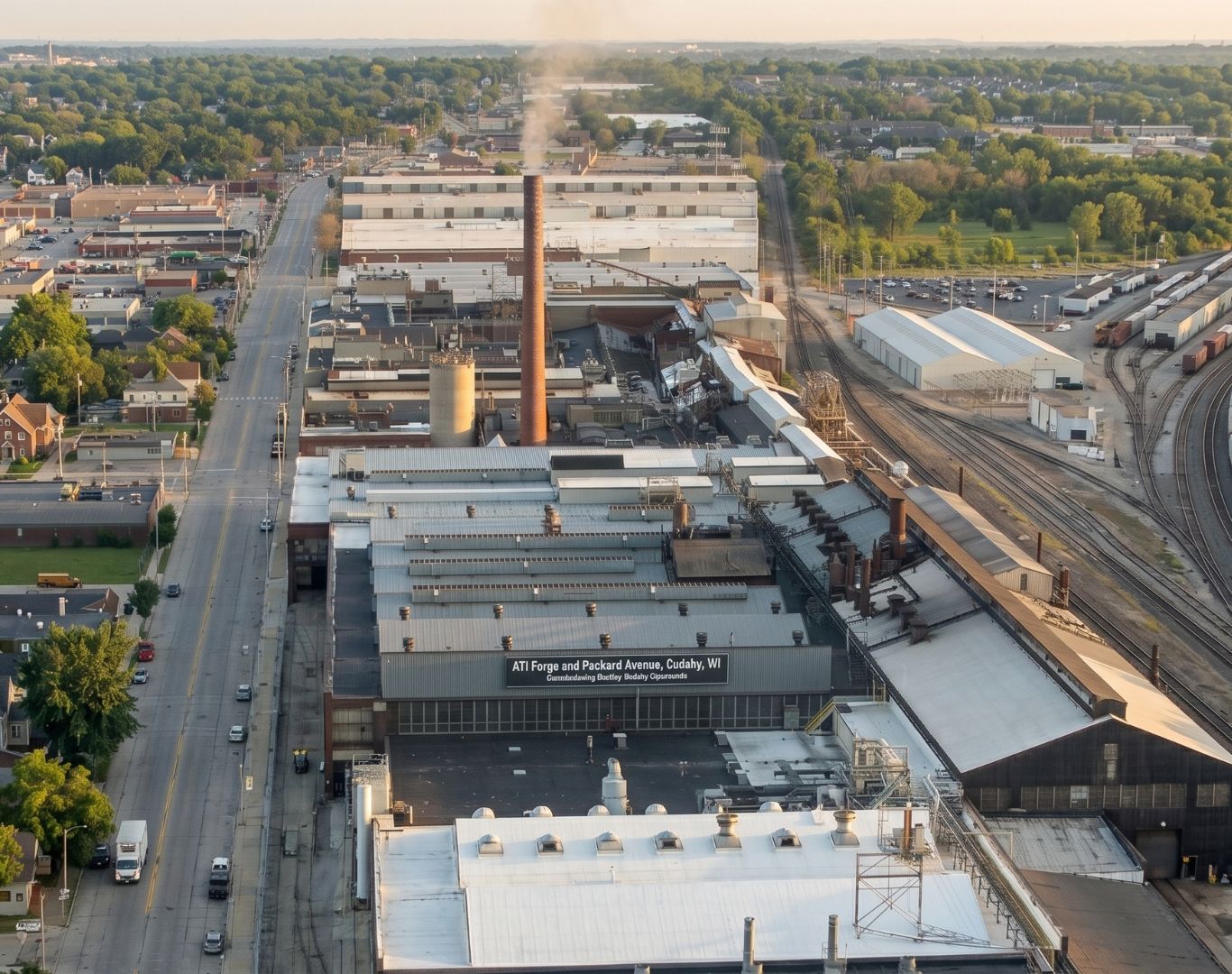 Aerial image of ATI Forge and Packard Avenue, Cudahy, WI