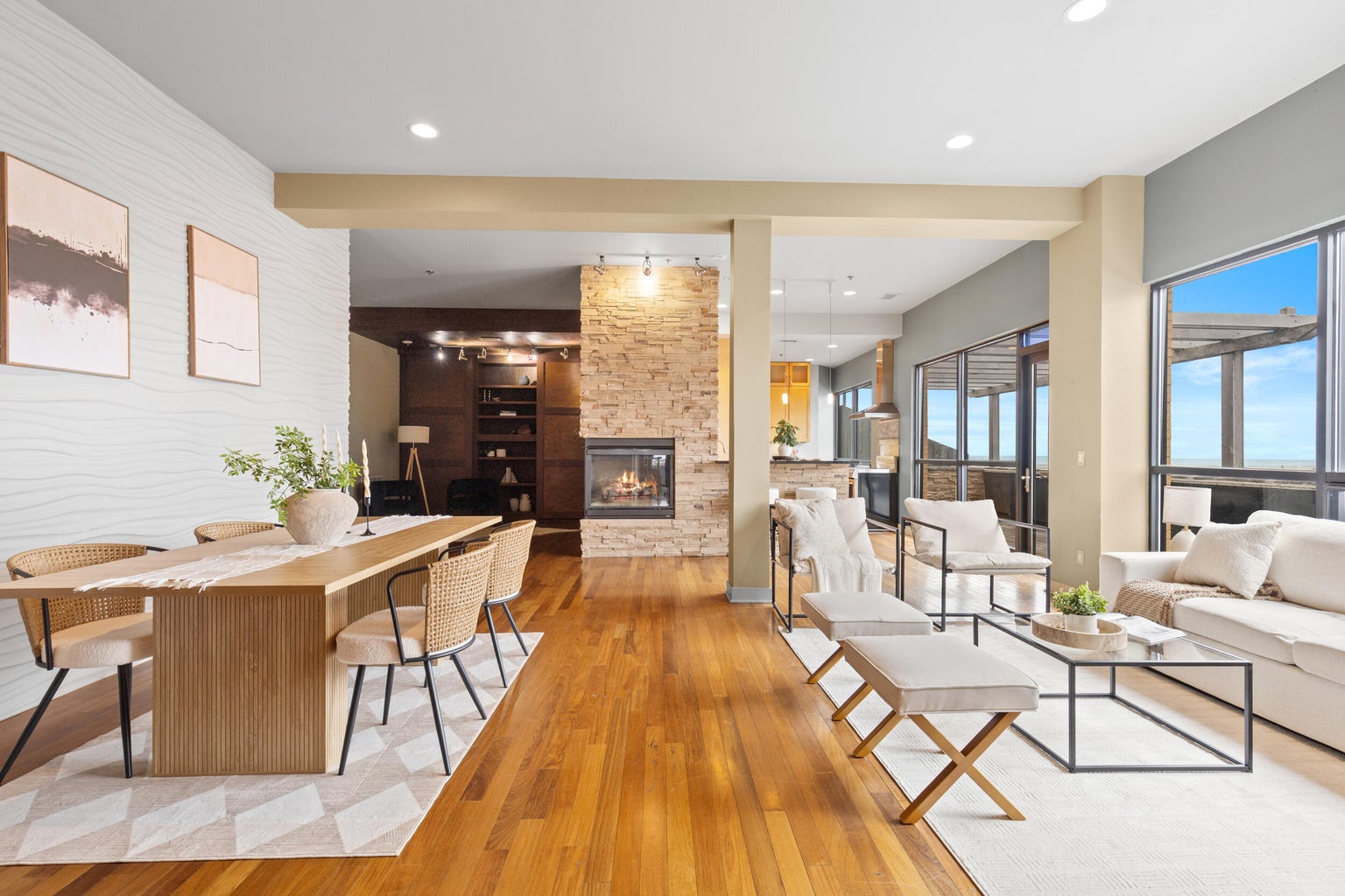 Professionally arranged interior for home staging near me in Mukwonago, WI