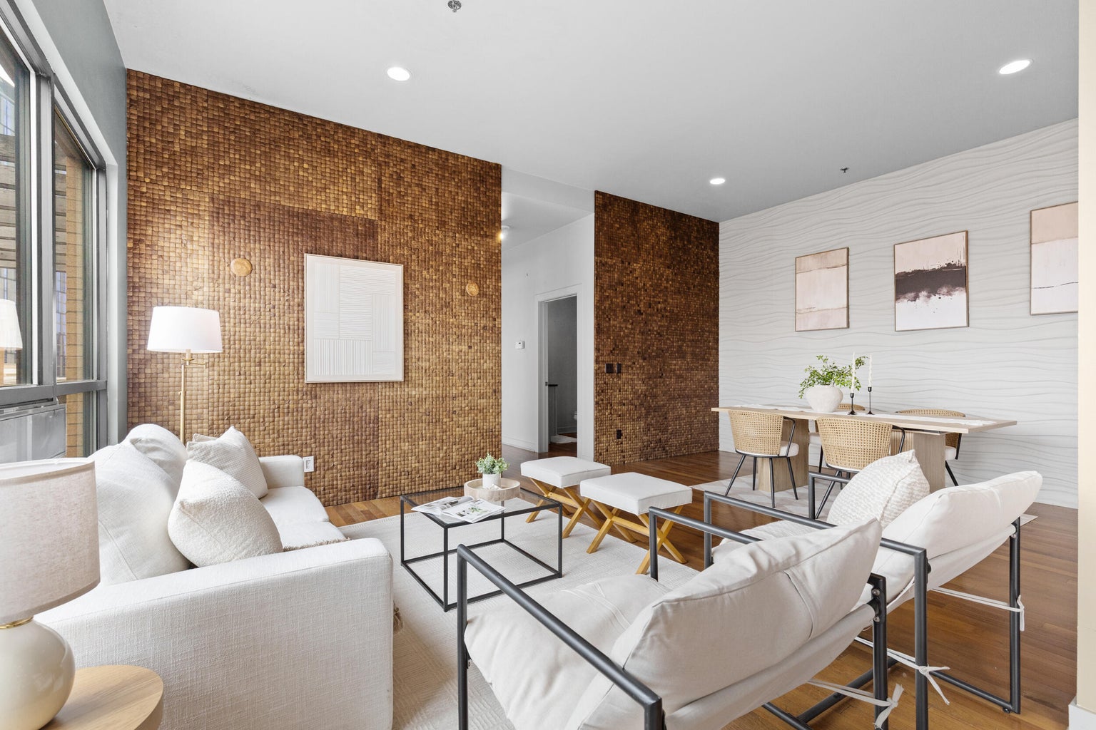Warm and inviting interior styled for Home Staging in Bay View, WI